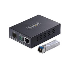 StarTech.com Gigabit Ethernet Copper-to-Fiber Media Converter, SM LC, 40km,
