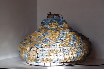 Antique Italian Floral Murano Glass Flower chandelier.