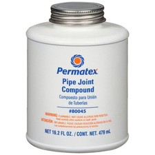 PERMATEX 80045 Pipe Thread Sealant,16 fl oz,Black 3DPR1