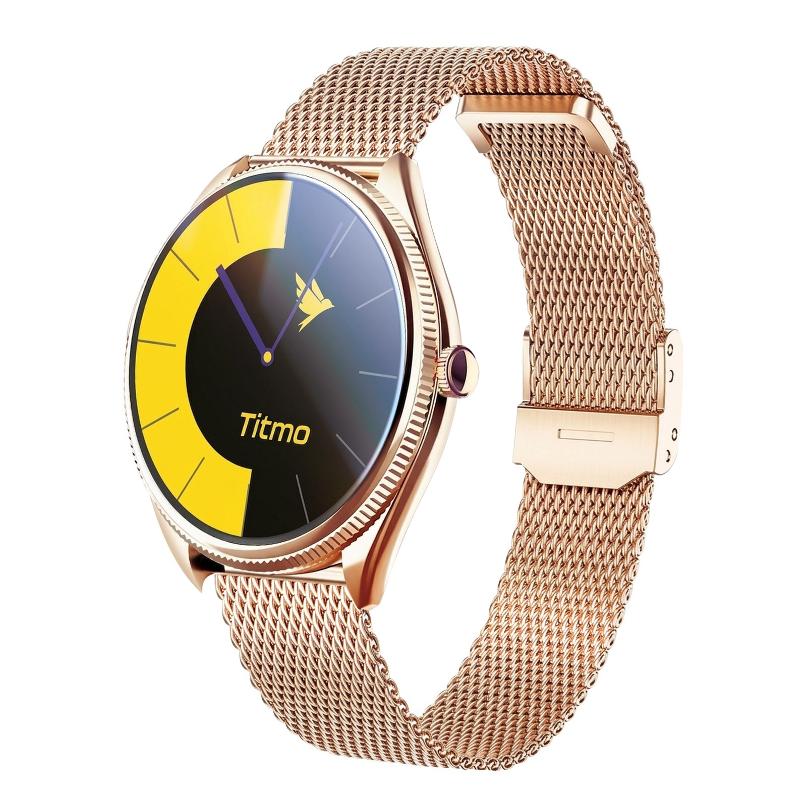 Montre connectée AMOLED avec appels Bluetooth et suivi de santé IP68 noir
