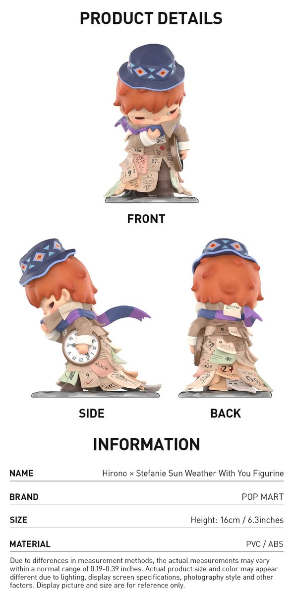 SEALED] Pop Mart Hirono × Stefanie Sun Weather With You Figurine