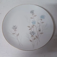 Vtg Mikasa Parisienne 5272 Dinner Plate 10.5" Replacement White China Roses Blue