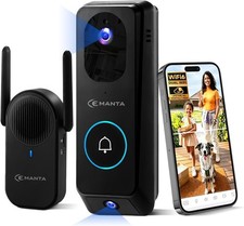 CEMANTA 1080P Dual-Cam Video Doorbell Camera ...