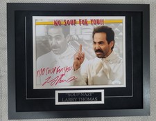 LARRY THOMAS THE SOUP NAZI AUTOGRAPHED AND FRAMED 8X10 11x14  JSA 