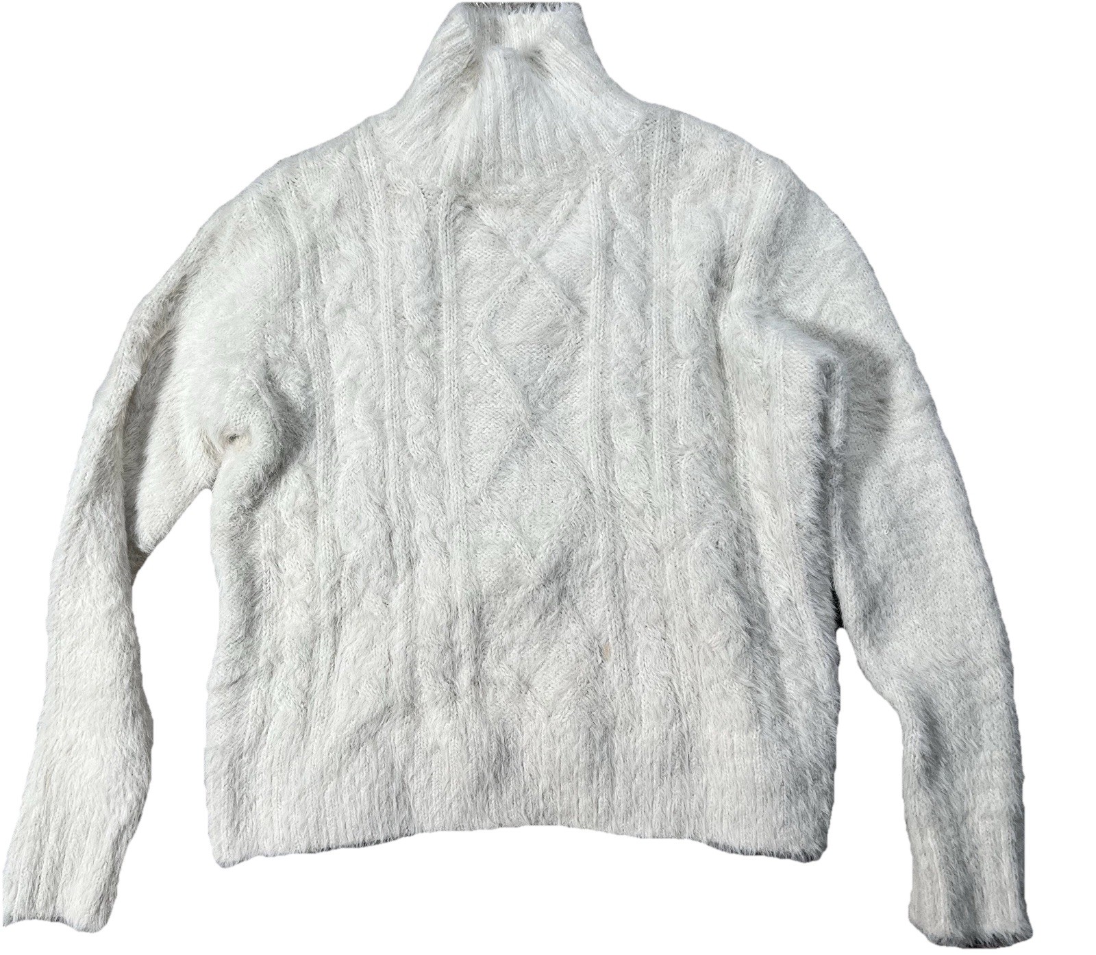 Amuse Society Womens Cream Long Sleeve Soft Turtleneck Pullover Sweater Size Xs