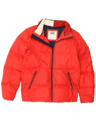 Tommy Hilfiger Herren Wattierte Jacke UK 42 XL Rot Polyester AT15