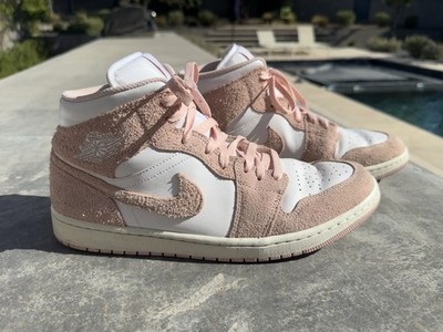 Nike Air Jordan 1 Mid SE Pink Suede Women s 11.5 Sneakers