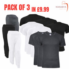 3 Pack Mens Thermal Trousers Long Johns Warm Underwear Baselayer Bottom Thermals