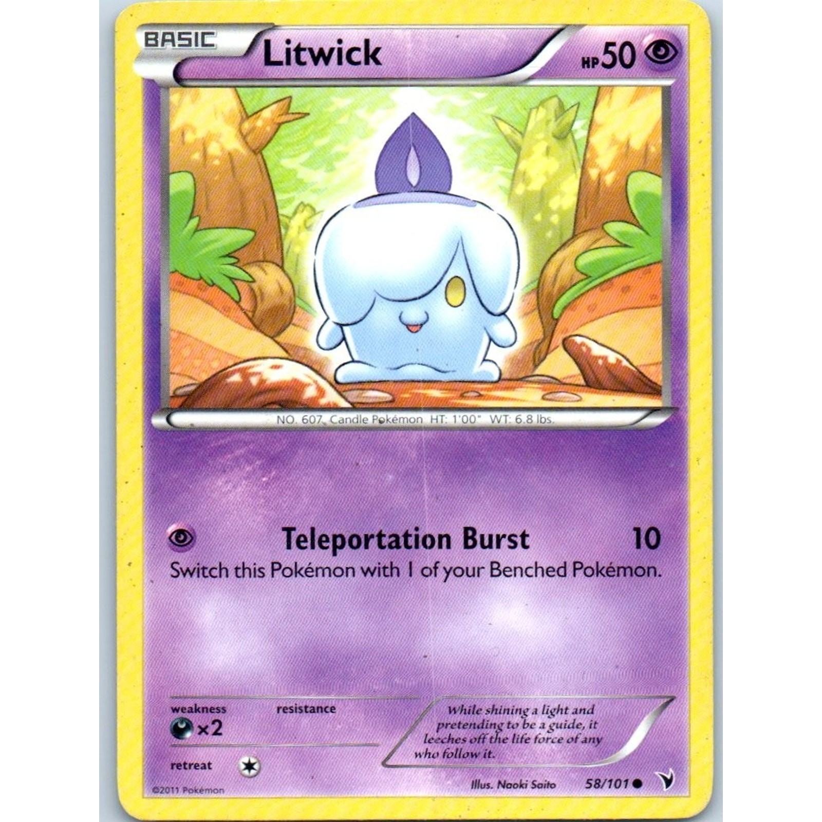 Litwick 2011 58/101 Common Pokemon Trading Card Regular