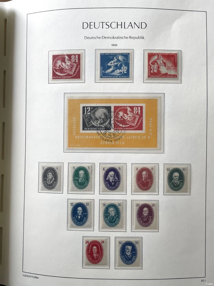 COLLECTION DDR NEUFS** ET * 1949 À 1969 DANS ALBUM LEUCHTTURM - FORTE COTE - Photo 2/4