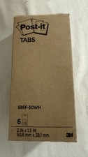 Post-it Extra Thick Durable Tab - 50 / Pack - White Tab 686F50WH 6 Pkgs 300