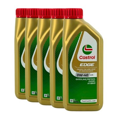 CASTROL Edge Fluid Titanium 0W-40 A3/B4 PKW-Motorenöl MB 229.5,RN0700, 5x1 Liter
