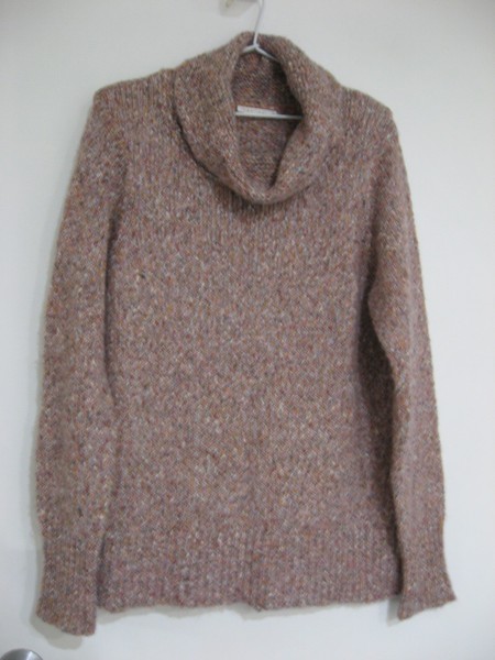 REGATTA DUSKY PINK MULTI FLECKED LONG SLEEVE COWL NECK JUMPER SIZE 12