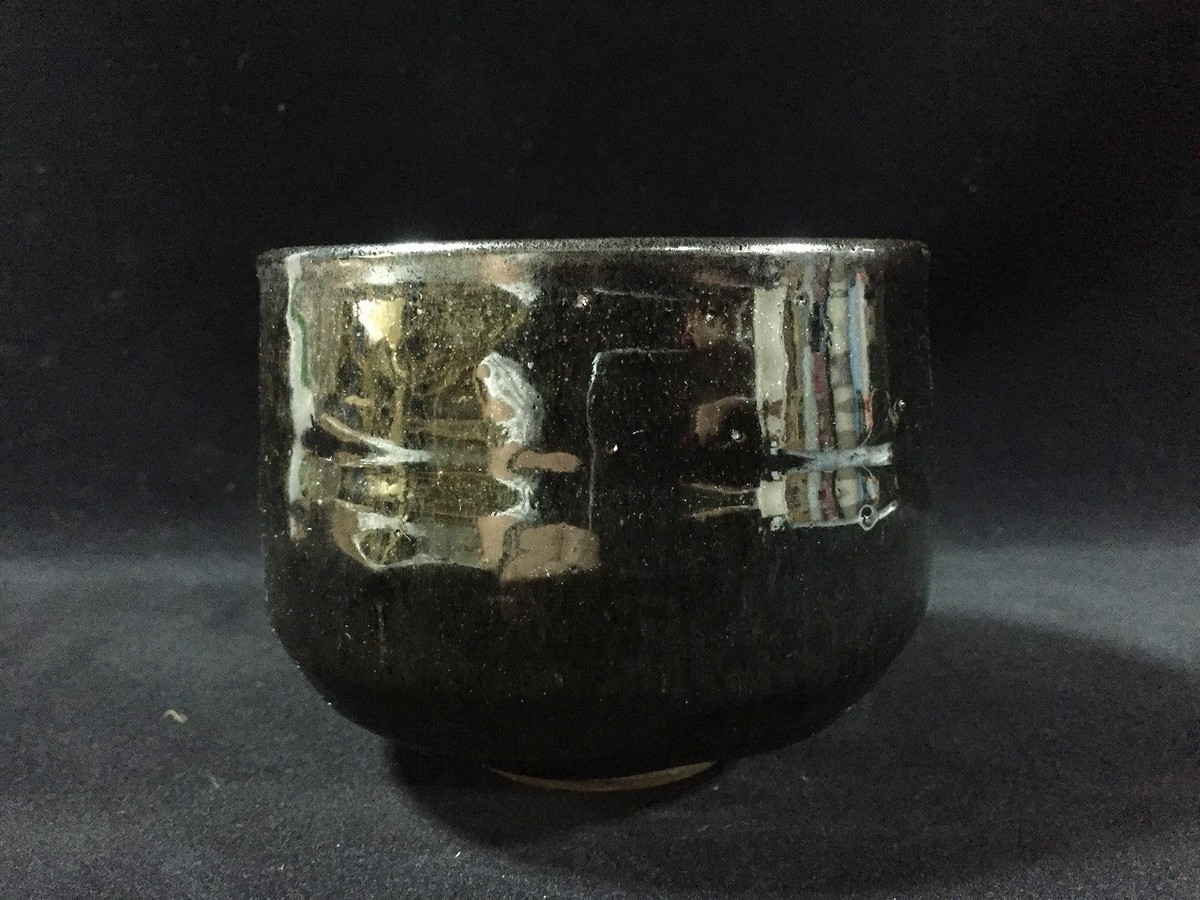 まっちゃページ Z0794 Japanese Pottery Tea Ceremony Bowl Cup CHAWAN Vintage Signed