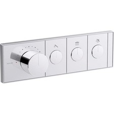 Kohler 3-Outlet Thermostatic Valve Control Panel with Recessed Push-Buttons
