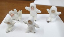 Set of 5 Antique 1900s German  Bisque Tiny Sn...