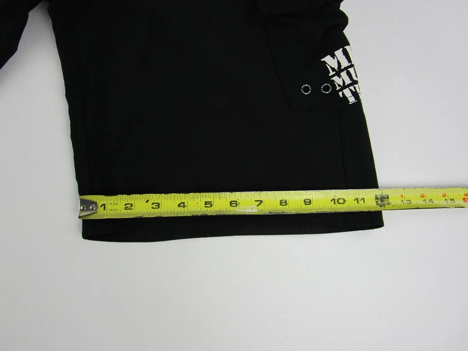 Pantalones cortos de metal Mulisha Troops para hombre negros con logotipo de calavera talla 32 vintage Y2K Foto 4 de 4