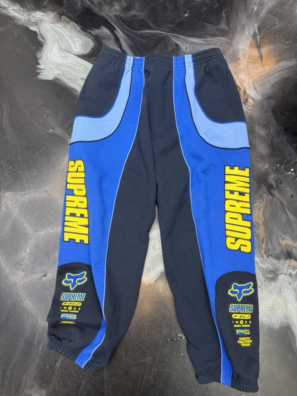 Supreme Fox Racing Sweatpant FW25 Blue and Black  Size XLarge Rare Xl
