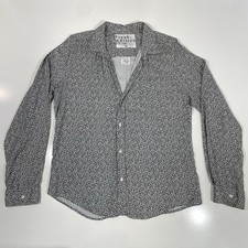 Frank & Eileen Barry Shirt Womens XL Floral White Modal Button Made in USA