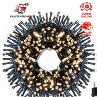Lichterkette LED Cluster 2000LED Warmweiß Strombetrieb Deko Innen AußEn Garten