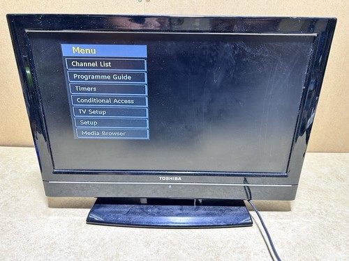 Toshiba 19” LCD HD TV Plus Remote Controller Black 19BV500B Tested and Working - Picture 2 of 9
