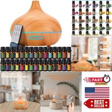 Sleek Ultrasonic Aroma Diffuser with 30 Essential Oils & 4 Timer Settings