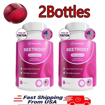 2Bottles Rosabella Organic Beet Root Natural Energy Boost Blood Pressure