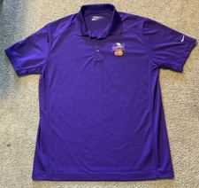 Nike Golf Dri-Fit Arnold Palmer Invitational Polo Shirt Mens L Purple
