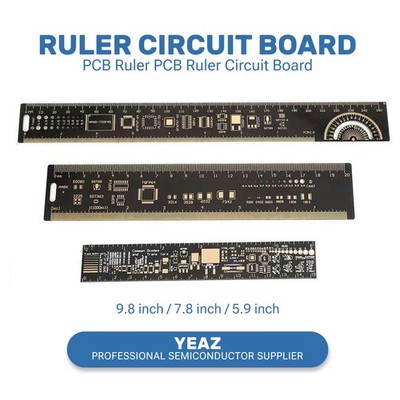 Gold Plated PCB Ruler Precision Measuring Tool for Electronic Projects