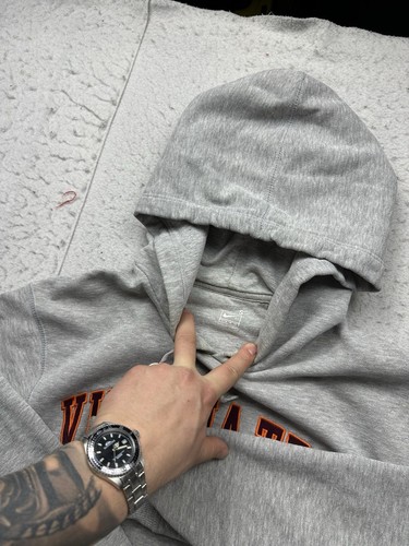 Vintage Nike Virginia Tech Center Swoosh Hoodie Size Small College - Picture 4 of 6