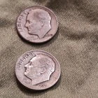 1952 Coin Lot Of 2 Roosevelt Dimes USA Silver