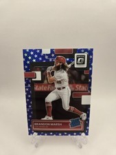 2022 Panini Donruss Rated Rookie Brandon Marsh #41 /76 Blue Stars
