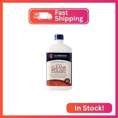 Guardsman Clean & Polish For Wood Furniture - Cream Polish 16.9 oz - Silicone Fr