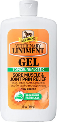 Absorbine Veterinary Liniment Gel 12oz Sore Muscle Arthritis Pain Relief Menthol