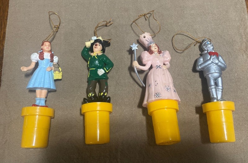 Vintage Wizard of Oz Holiday Delites Christmas Ornaments LOT of 4 (1989)