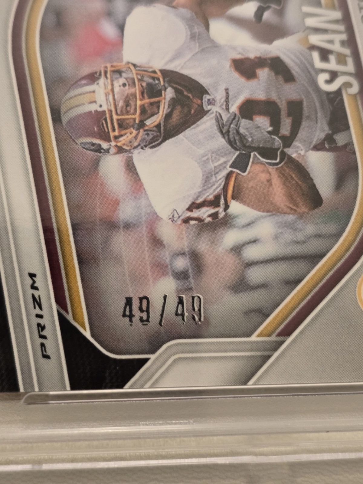 2025 Prizm SEAN TAYLOR Red Shimmer 49/49 #105 PSA 10 Gem Mint POP 10 SP BOOKEND view 3