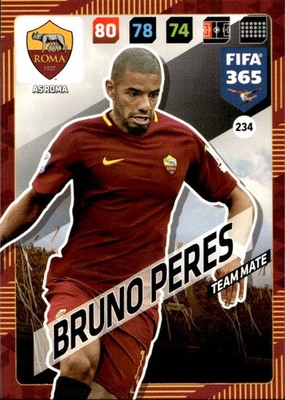 2017/18 Panini Adrenalyn XL 365 Footballers Figure # 234 Bruno Peres AS Roma
