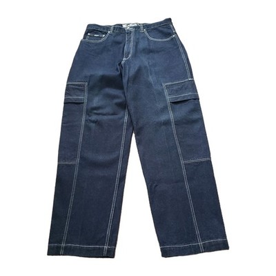 Vintage Y2K Karl Kani Baggy Wide Leg 36x34 Mens Dark Indigo Denim