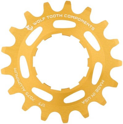 Wolf Tooth 17t Aluminum Single Speed Cog - Reversible, Light 7075-T6, HG
