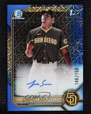 2022 Bowman Chrome Jarlin Susana Auto HTA Choice Refractor 1st #/150 Nationals