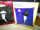 Hallmark Ornament, At the Ballpark, Lot of 9, Aaron, Ryan, Griffey McGwire Jeter — photo 6