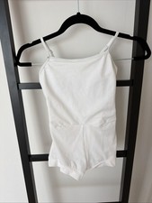 Youth Girls Weissman Dance Unitard White Adjustable Straps MC