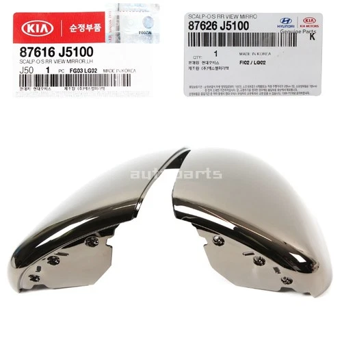 Genuine Side Mirror Cover Dark Chrome Left Right 2EA For Kia Singer 2018-2023