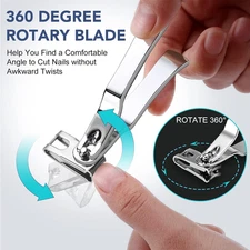 Toenail Clippers for Seniors Thick Toenails - Wide Jaw Opening Large Toe Nail...