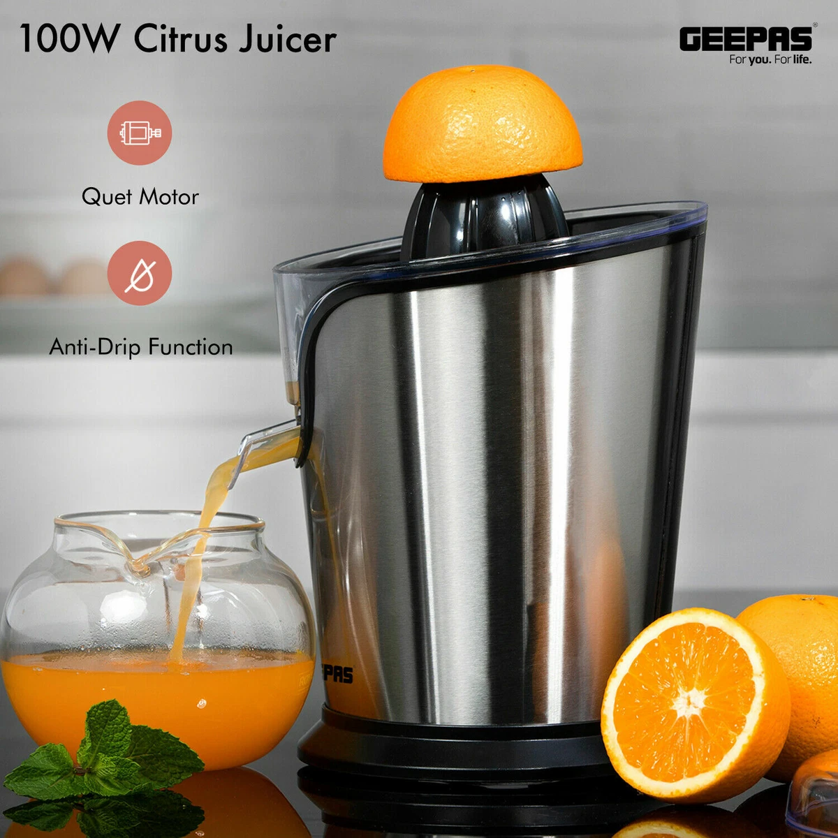 O-LYFE - Juse - Manual Press Juicer / Orange Lemon Presser Black