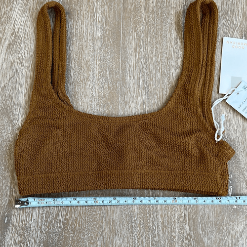 Soutien gorge pelle plissé Good American marron bronze 001 taille 00/0 55€ - Photo 4/8