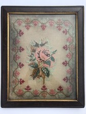 Needle Point Framed Vintage