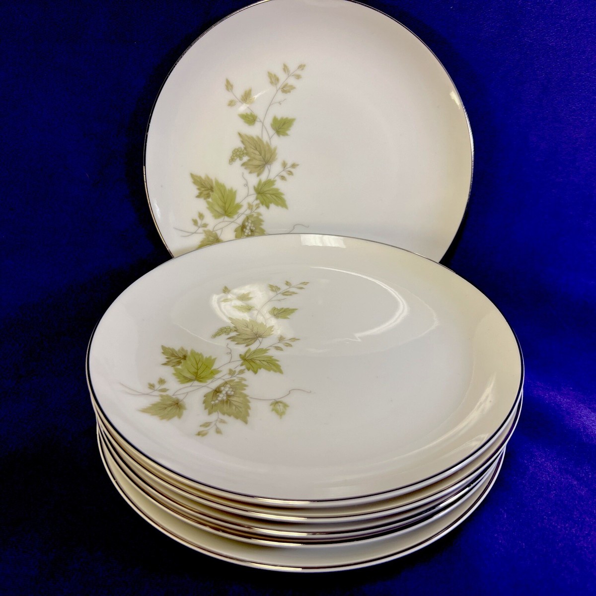 コレクション BRISTOL made in USA '60  GF Bristol Woodvine 6.5” Dessert Plates-Fine China Set Of 6 Excellent