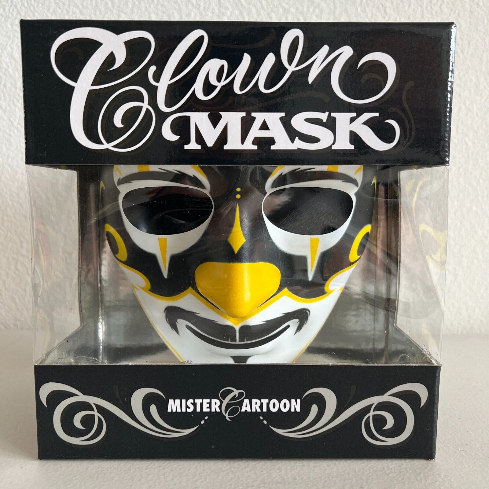 MISTER CARTOON CLOWN MASK BLACK ロンT ブラックHalloween