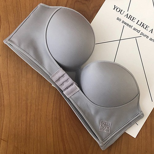 Womens Ladies Front Buckle Push Up Bra Bandeau Strapless Lingeries Brassiere New - Bild 22 von 23
